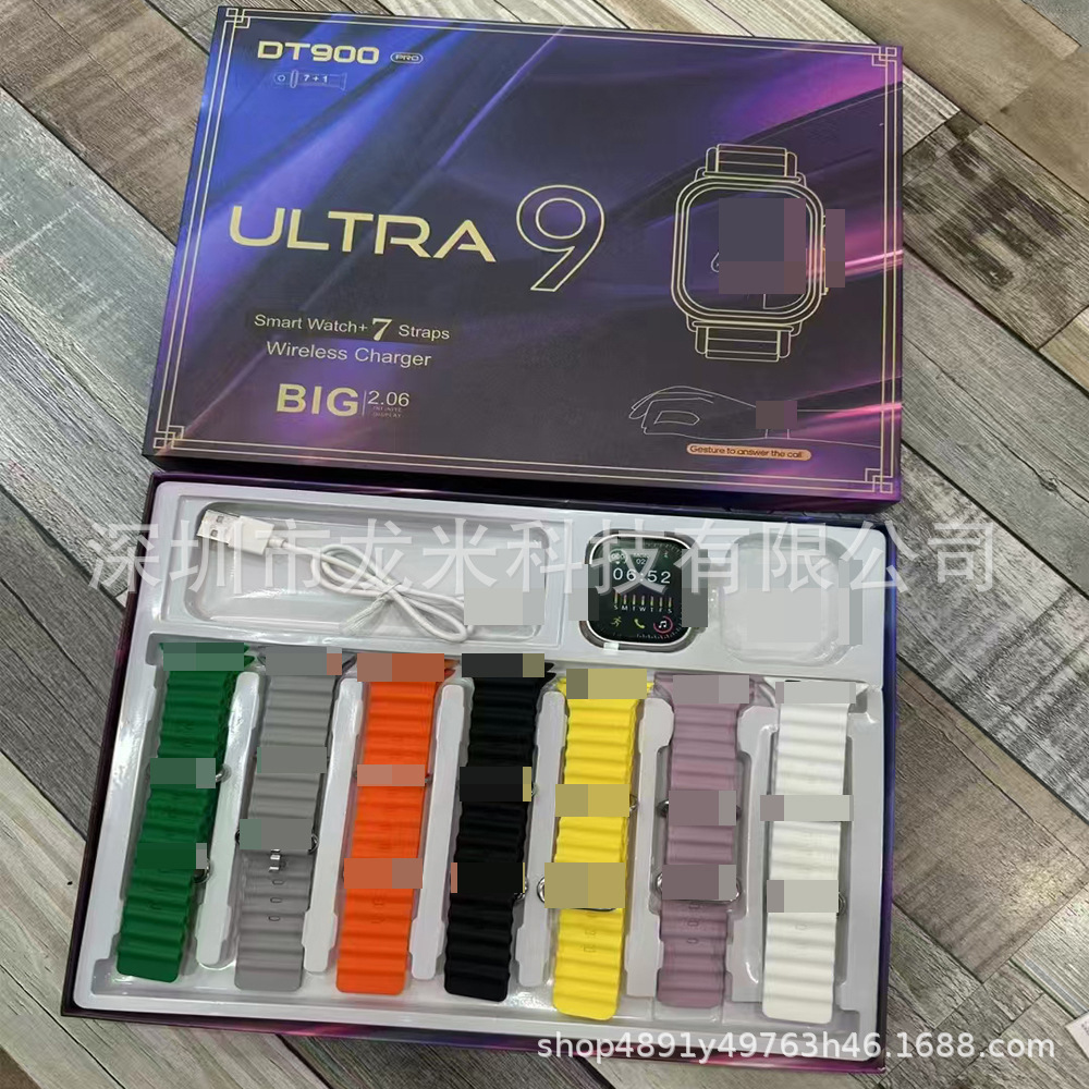 Dt900 Pro Smart Watch Huaqiangbei S9 Smart Island 7-in-1 Smart Watch Set Sports Watch