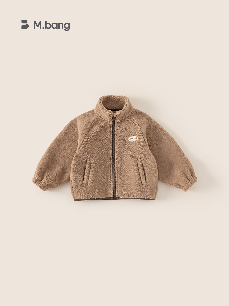 Yubao ropa infantil otoño-invierno nuevo abrigo de terciopelo para niños de cuello superior suéter de niñas para mantener el calor