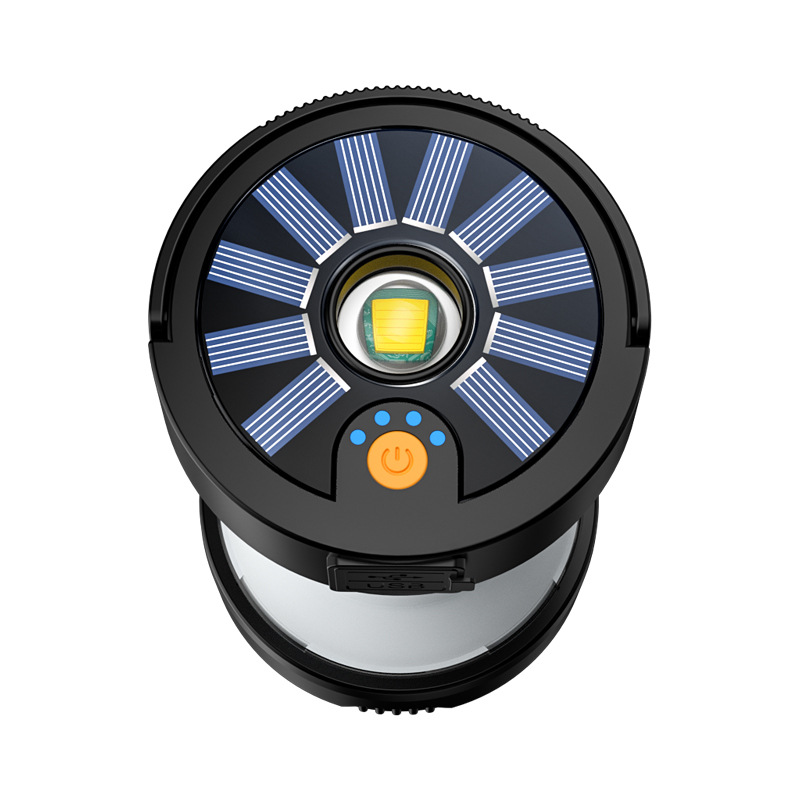 Luz de camping de múltiples funciones al aire libre transfronteriza USB carga N ° 7 batería campamento tienda Luz Portátil LED camping Luz