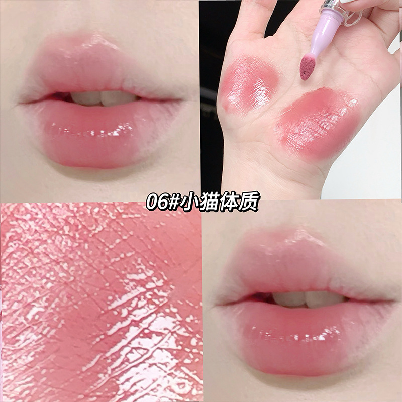 Gege bear, labio de miel, labio vegetal, labio sin taza, el conjunto de lápiz labial de luz de agua. image 12