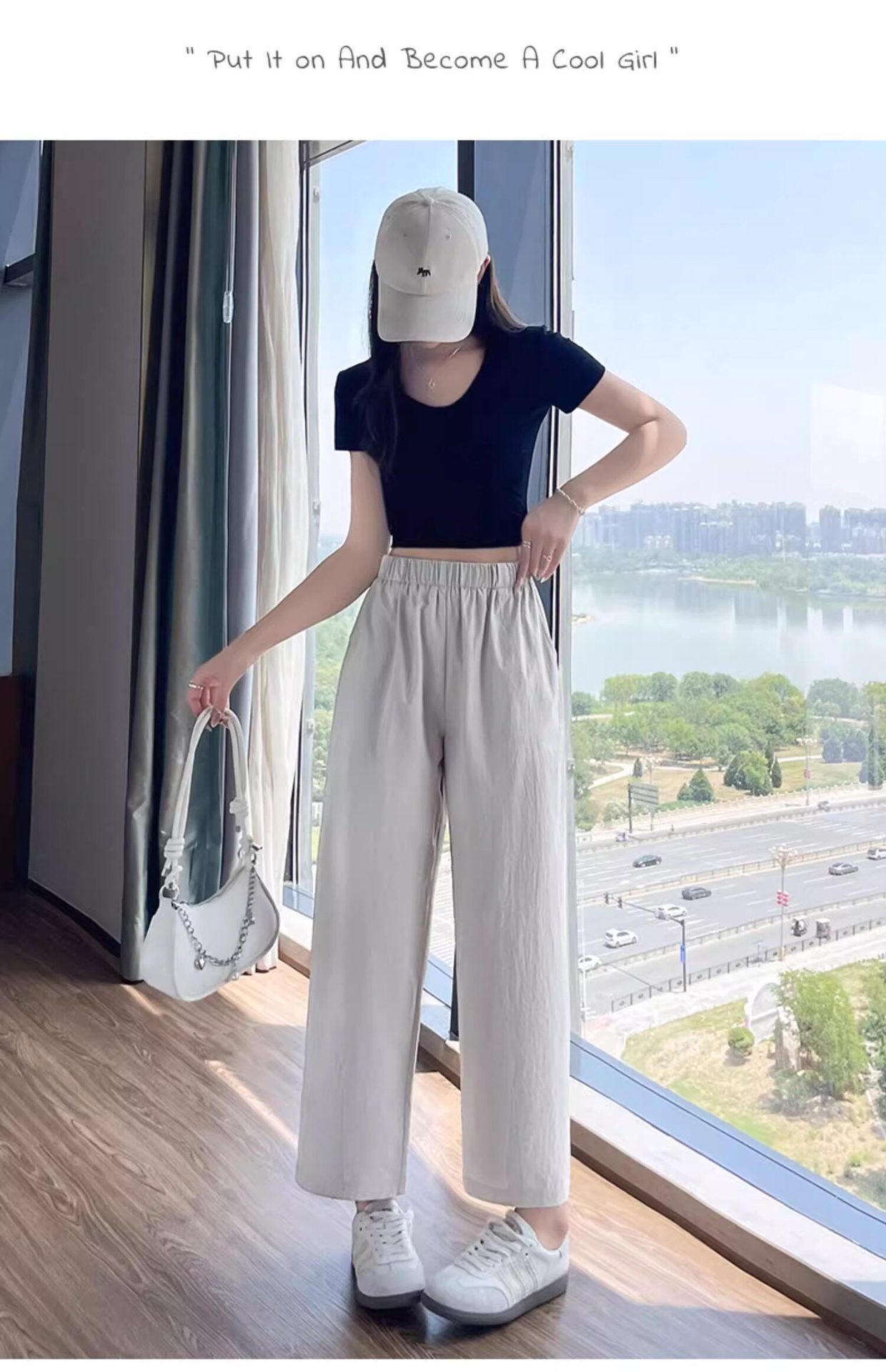 Quần dài nữ ống đứng vải lụa băng mỏng, dáng suông rộng, phong cách Yamamoto, phù hợp mùa hè — Quần hồng 9 chi tiết 35