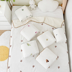 Milk Velvet Bead Rug 100*115 cm Soft and Comfortable Children's Embroidered Blanket Baby and Toddler Multi-purpose Blanket