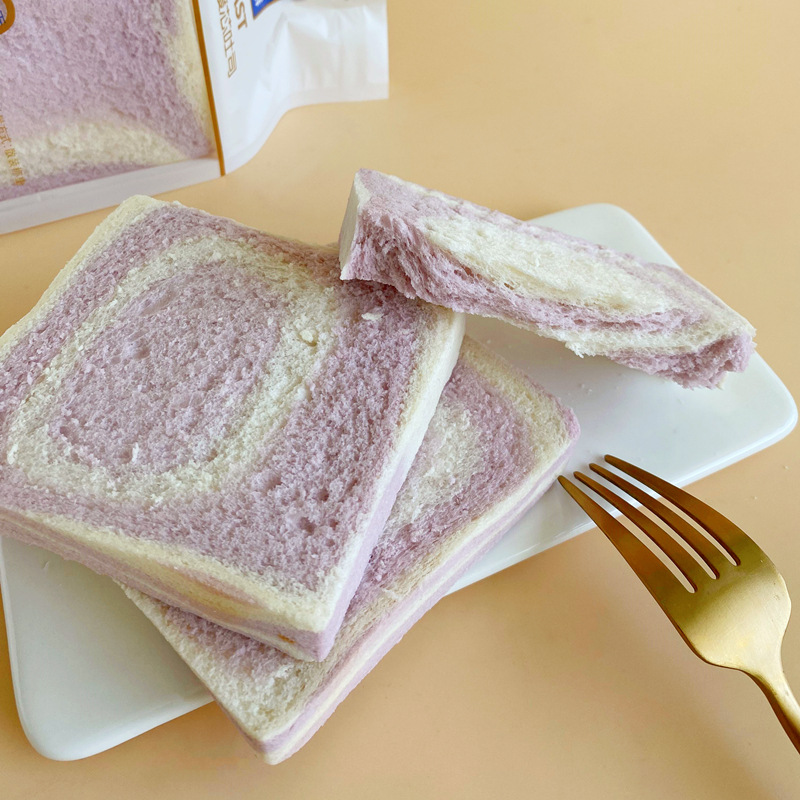 甘小鮮香芋暖芯トースト縁なしスライスパンサンドイッチ朝食代食ネット紅食品箱全体間食