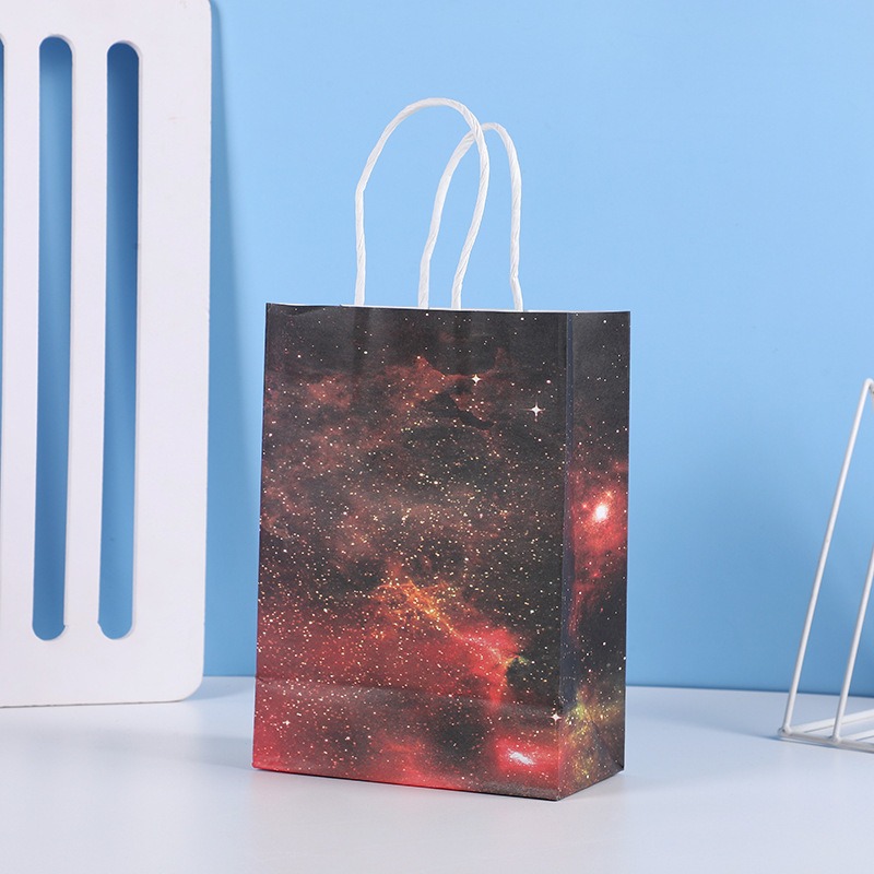 Bolsas de regalo de cumpleaños, bolsas de cartón cartón, bolsas de embalaje para llevar, bolsas de embalaje de regalo de fiesta para niños, bolsas de mano