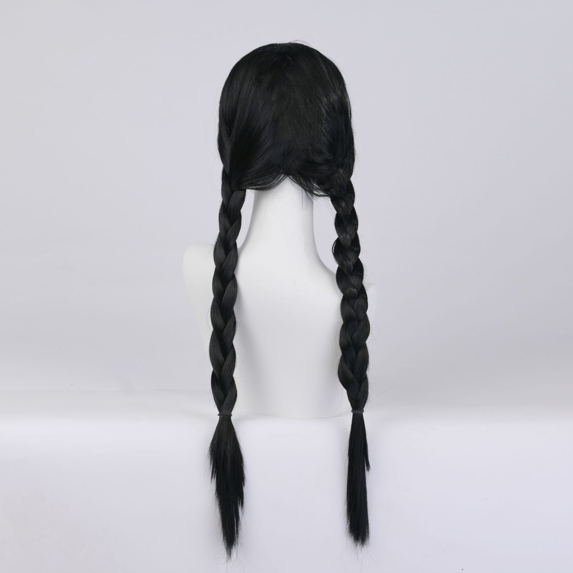Synthetic wig Black doublecos High temperature silk chemical fiber full head wig_voghion.com