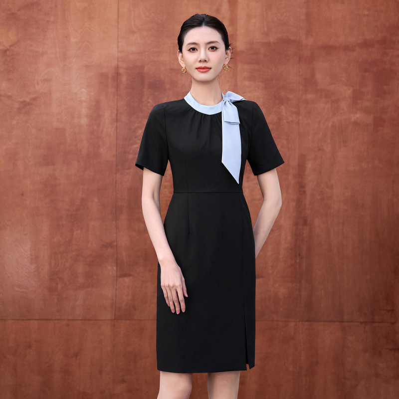 2026 Elegant Professional Dress for Women, Spring and Autumn, Suitable for Customer Service, Hotel Front Desk Reception, Work Uniform, Beauty Salon Workwear 2026 Elegant Professional Dress for Women, Spring and Autumn, Suitable for Customer Service, Hotel Front Desk Reception, Work Uniform, Beauty Salon Workwear