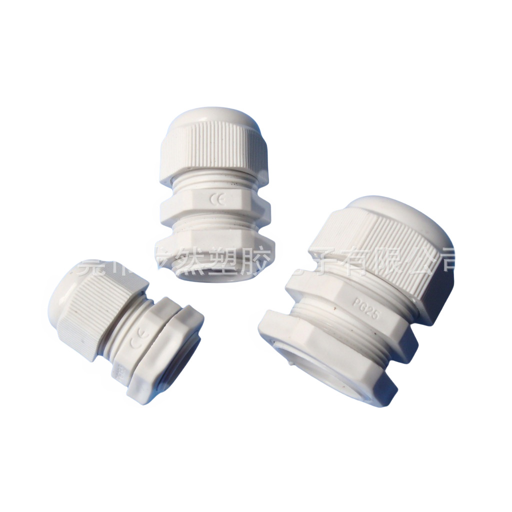 龙然直销PG7防水接头 尼龙电缆接头 防水固定头 阻燃葛兰头