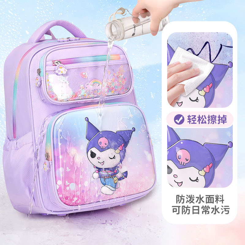 2025 nueva mochila escolar infantil Kulomi niñas estudiantes de primaria de grado uno, dos y tres niñas perros yu Gui