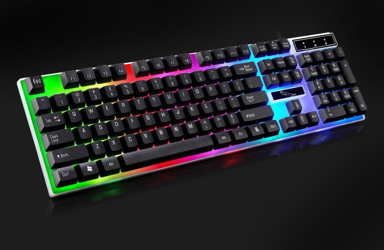 AOC KM100 有線 USB フローティング発光キーボードとマウスセットコンピュータ茶軸感触オフィスゲーミングキーボード|undefined