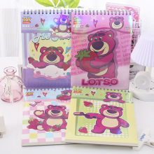 草莓熊系列素描本A4 卡通日系ins熊活页可拆卸线圈本学生用绘画本