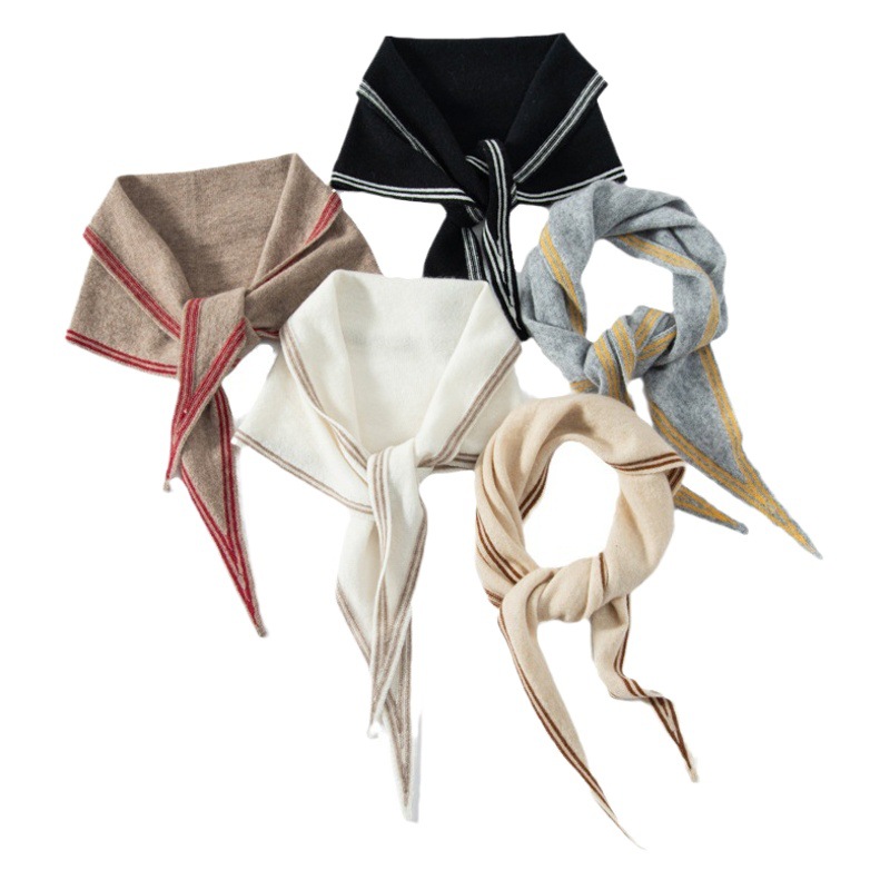 Korean-Style Knitted Autumn and Winter Cashmere Small Scarf, Winter Warm Neck Scarf, Versatile Triangle Scarf 2026 in Stock Wholesale