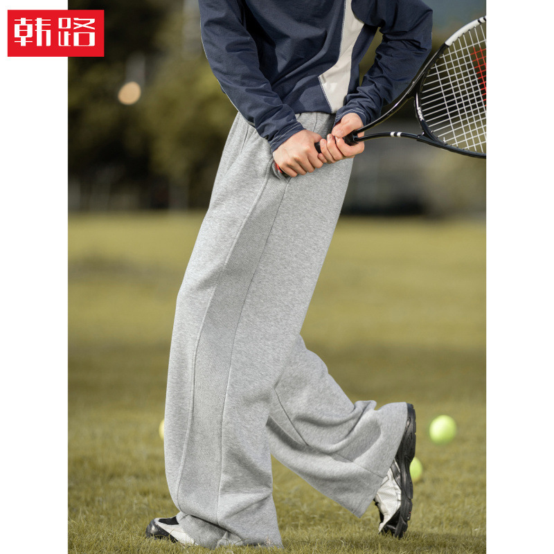 380g Heavyweight Patchwork Design Casual Pants Autumn New Loose Straight Sweatpants American Style Trendy Sports Long Pants 380g Heavyweight Patchwork Design Casual Pants Autumn New Loose Straight Sweatpants American Style Trendy Sports Long Pants
