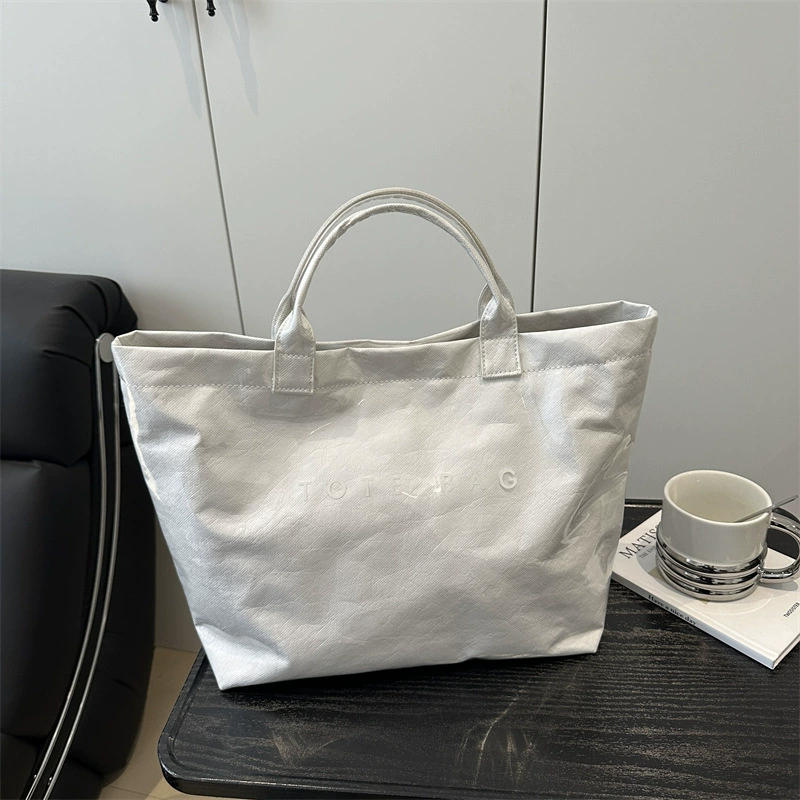Трансграничная новая большая емкость DuPong бумажная сумочка модный прилив прозрачный ПВХ водонепроницаемая сумка Сумка пригородного Тотера