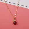 Ruby fashionable necklace stainless steel, pendant, does not fade, simple and elegant design