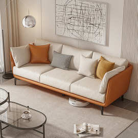 北欧科技布艺沙发小户型客厅双人三人位简约现代出租房家用网红款