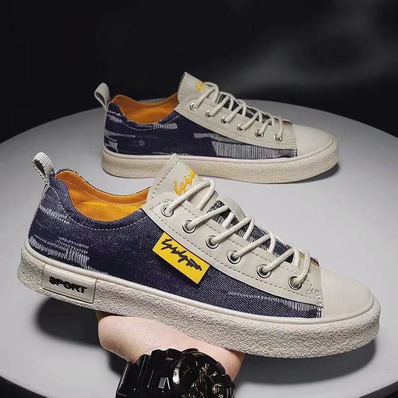 Wholesale Men's Sneakers Spring and Summer New Trendy Flat Men's Shoes Student Trendy Men's Casual Canvas Shoes for Men
