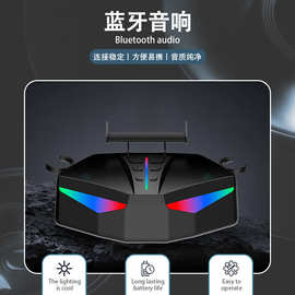 新款K歌蓝牙音箱麦克风一体无线音响跨境外贸氛围灯K歌蓝牙音箱