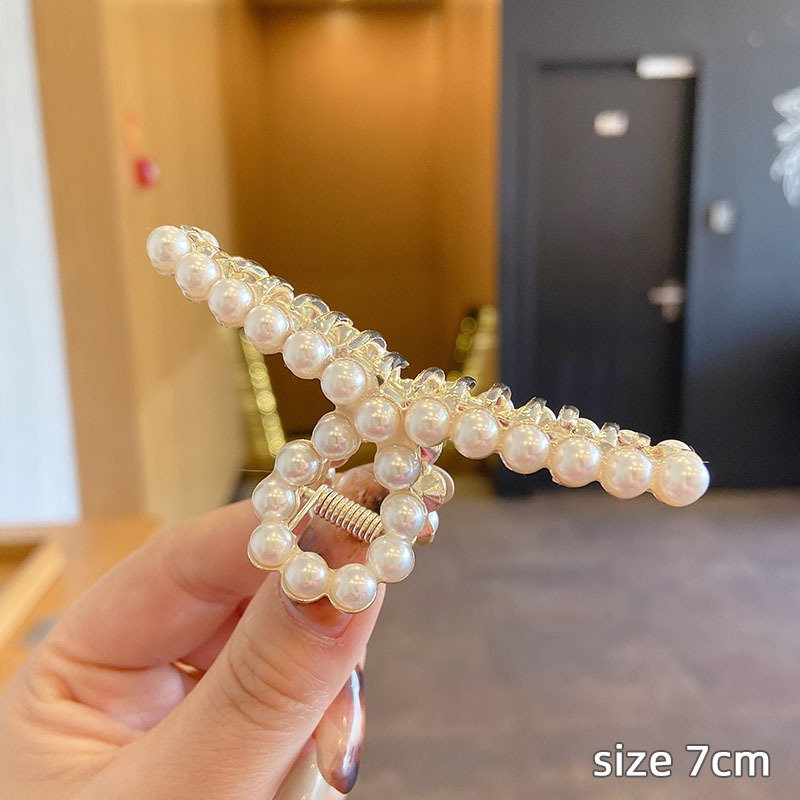 Pinza de cabello metálica coreana de alta sujeción con diseño retro