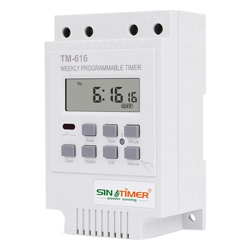 TM616W-2 Белый программируемый 7-дневный Еженедельный уличный фонарь, переключатель времени, контроллер времени 220 В