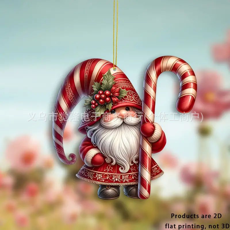 2D Navidad encantador regalo de Navidad colgante de vacaciones acrílico plano transfronterizo nuevo interior decoración