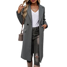 I 69455 Women's Long Wool Trench Coat Ůʿ�������