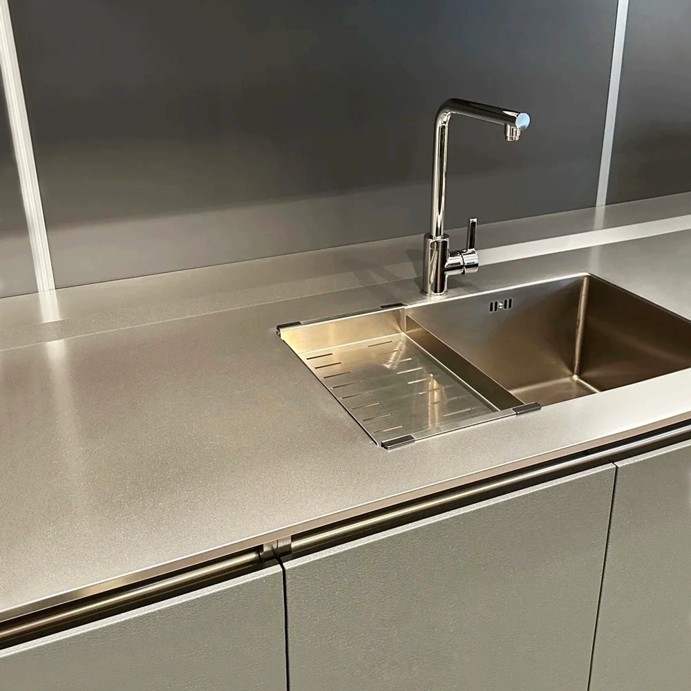 Кухонная мойка из нержавеющей стали 304, цельная, встроенная, сварная, матовая отделка, современный минималистичный дизайн, на заказ