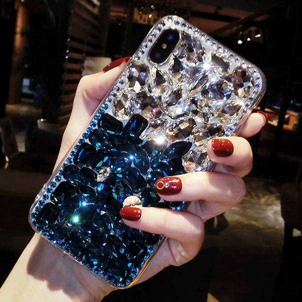 Gradient Color Full Diamond Suitable for Iphone17/16 Pro Mobile Phone Case Apple 15Max Full Package 14 Protective Cover with Diamonds Gradient Color Full Diamond Suitable for Iphone17/16 Pro Mobile Phone Case Apple 15Max Full Package 14 Protective Cover with Diamonds