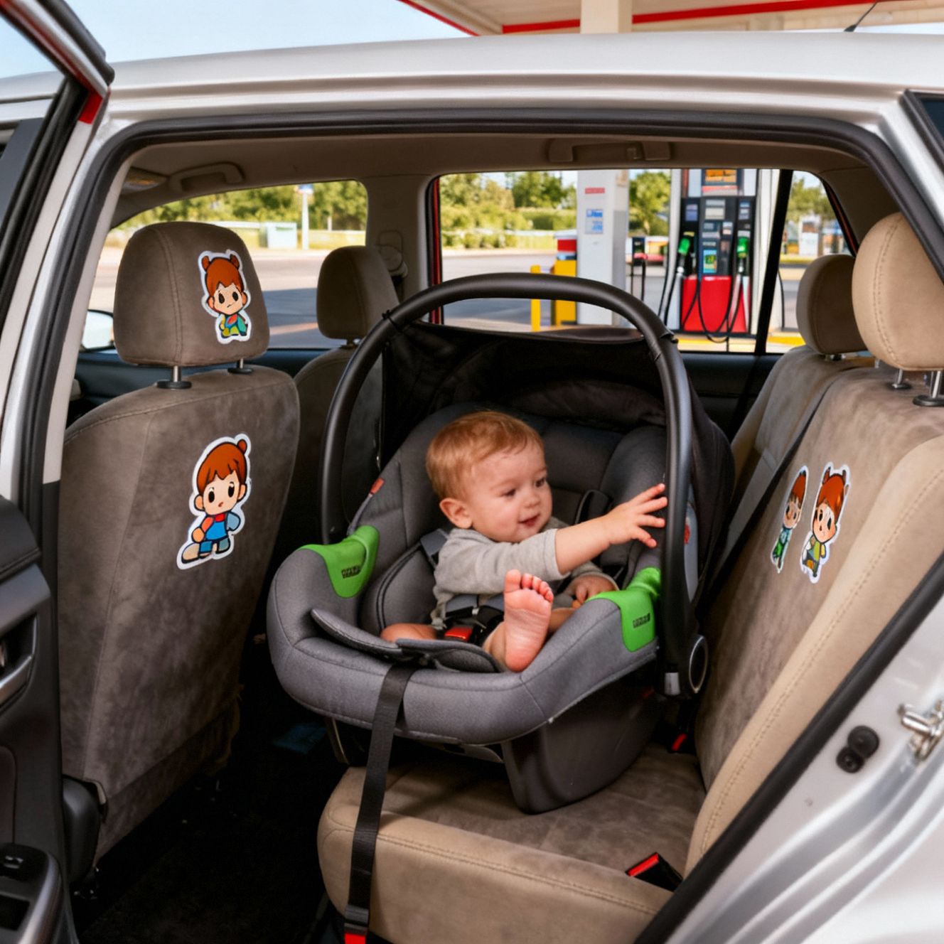 Child Safety Seat for Car Use, Newborn Baby Carrier, Portable Baby Cradle, Foldable