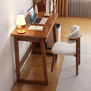 Casual Solid Wood Narrow Desk 45cm Student Study Home Computer Desk Small Apartment Bedroom Writing Computer Desk