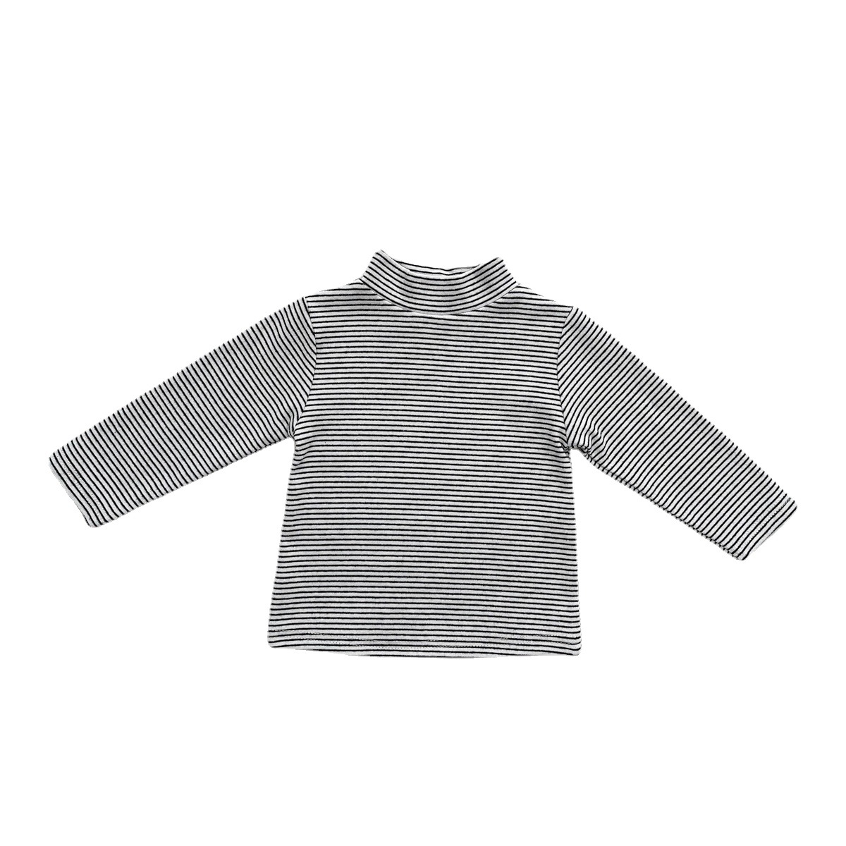 Camisa de fondo de cuello alto estilo coreano para niños 0-3 años de edad para bebés niñas suéter de manga larga para niños ropa de cuello redondo para niños