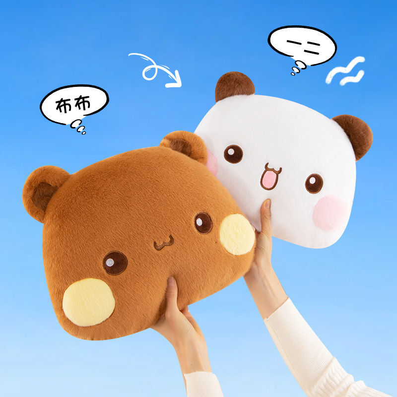 Cross-Border New Style One or Two Plush Rabbit Fur Big Head Pillow Cushion for Children and Girls Cute Expression Bag Doll Cross-Border New Style One or Two Plush Rabbit Fur Big Head Pillow Cushion for Children and Girls Cute Expression Bag Doll