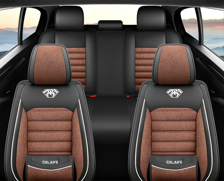 Car Seat Cushion, Full Leather, Fully Enclosed Seat Cushion, New Model Car Seat Cover, Seat Cushion Manufacturer Wholesale, Universal for All Seasons, Single Piece