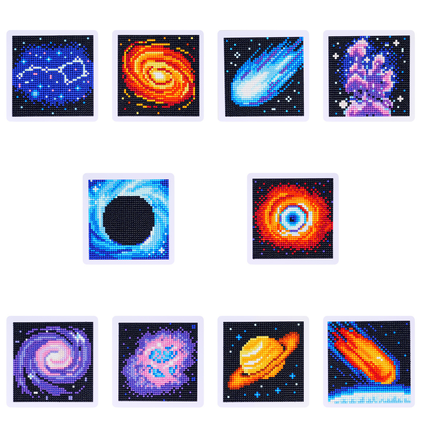 Nuevo mini decoración doméstica de diamante colorido sin marco DIY pegatinas de ladrillo de diamante redondo pegatinas de pintura