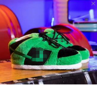 Tiktok mismo estilo parodia zapatos de grasa Coco pareja Zapatillas de algodón volver al futuro casa piso Kang hebilla 1 zapatos de algodón