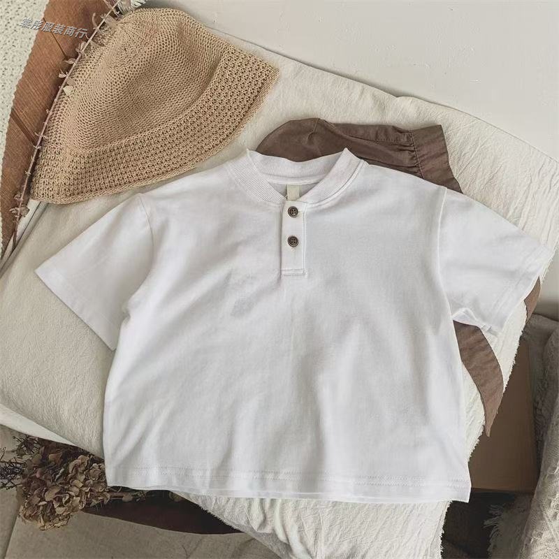 Boys' short-sleeved polo shirt, new summer style, casual Korean style boys' top, fashionable.