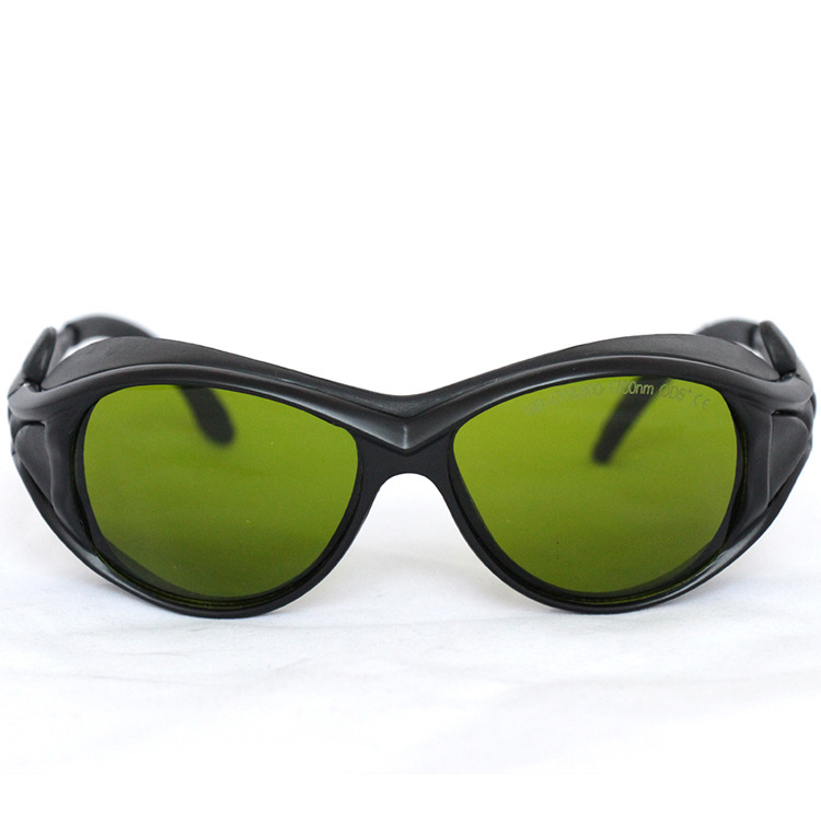 轻质黑色尼龙镜框轻便耐用护目镜 宽光谱连续吸收式激光防护镜