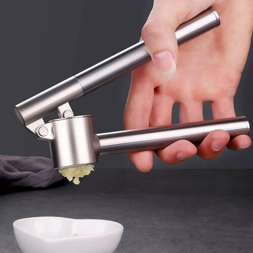 Stainless steel extended garlic squeezer and peeler, garlic press, garlic press, garlic press, household zinc alloy artifact