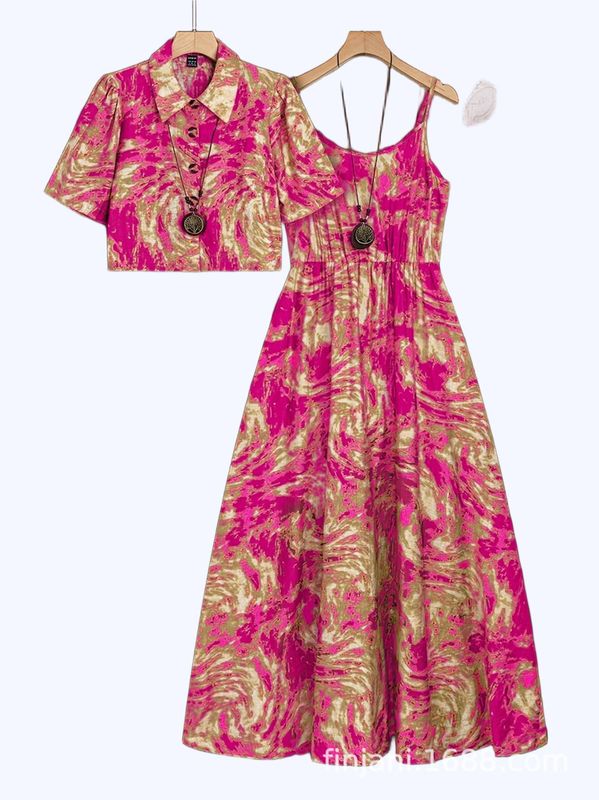 Amazon TikTok Pinduoduo 外国貿易クロスボーダーヨーロッパとアメリカの標準サイズの婦人服新しい夏のツーピースセットファッションとレジャー|undefined