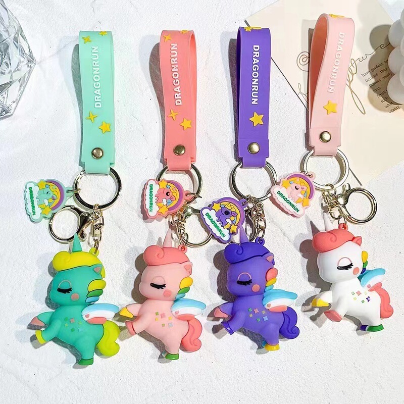 Cute Rainbow My Little Pony Keychain Pendant School Bag Pendant Keychain Arcade City Gift Keychain Customization