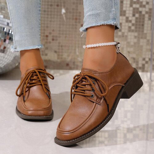 English-style small leather shoes for women, new women's shoes, spring and autumn versatile, thick-soled Loafers, beige single shoes for women