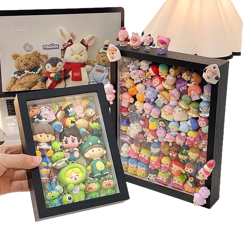 Marco hueco estereoscópico muñeca caja ciega muñeca diy creativa hecha a mano decoración marco de exhibición