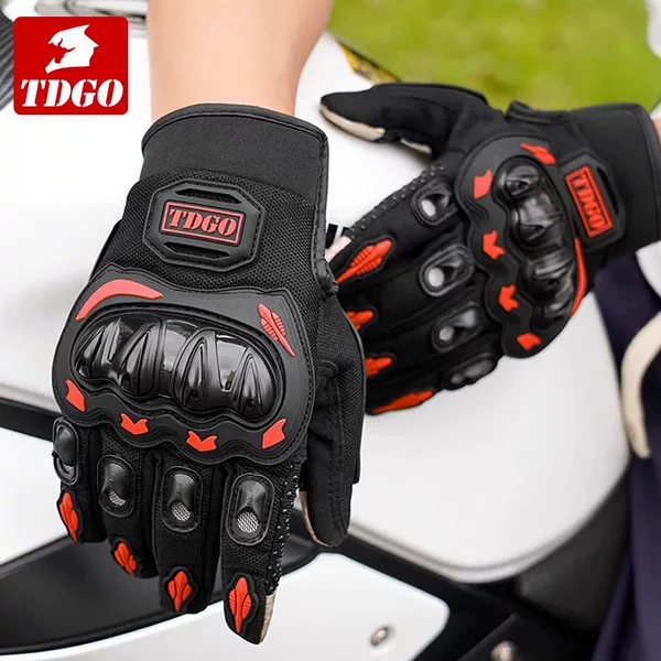 Motorcycle riding gloves summer men's full finger breathable summer half finger gloves anti-fall bicycle gloves windproof