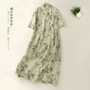 短袖立领印花改良版连衣裙