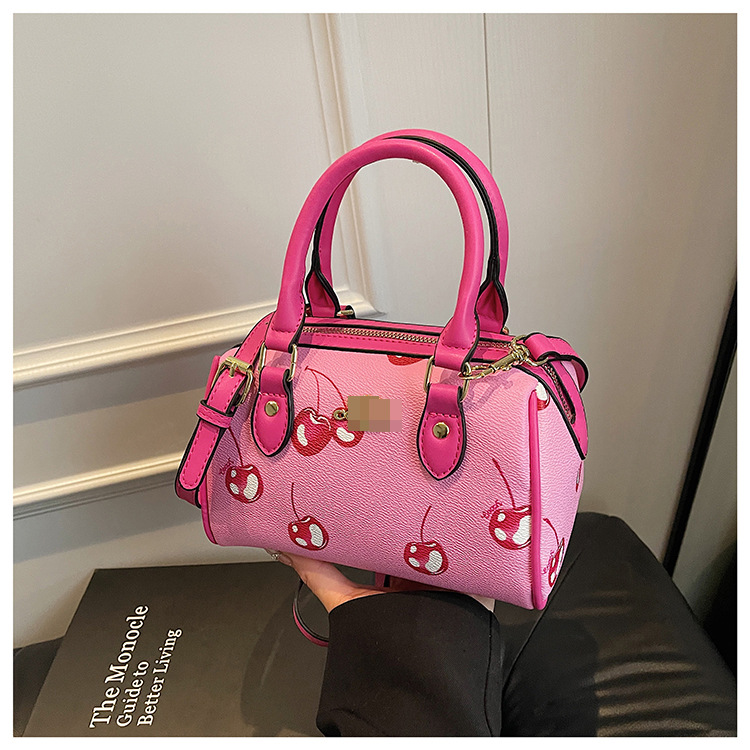 Bolso transfronterizo de Boston para mujer este año nuevo bolso de almohada impreso de alta gama bolso de mensajero de hombro simple urbano