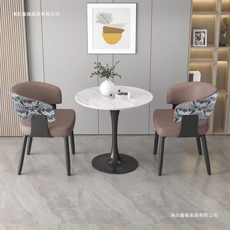 Nordic Minimalist Slate Table Balcony Leisure Table and Chair Set for Reception and Negotiation, Trendy Table and Chair Combination for Balcony Tea Drinking and Leisure Nordic Minimalist Slate Table Balcony Leisure Table and Chair Set for Reception and Negotiation, Trendy Table and Chair Combination for Balcony Tea Drinking and Leisure