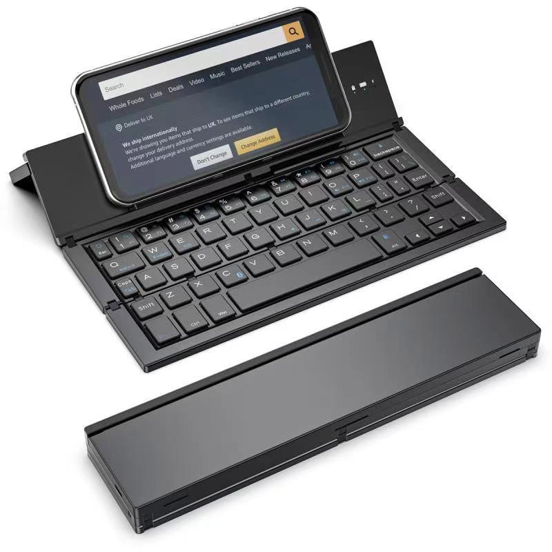 Geyes Bluetooth teclado plegable inalámbrico de tres sistemas de doble canal teléfono móvil tableta transfronteriza dedicada aleación de aluminio image 7