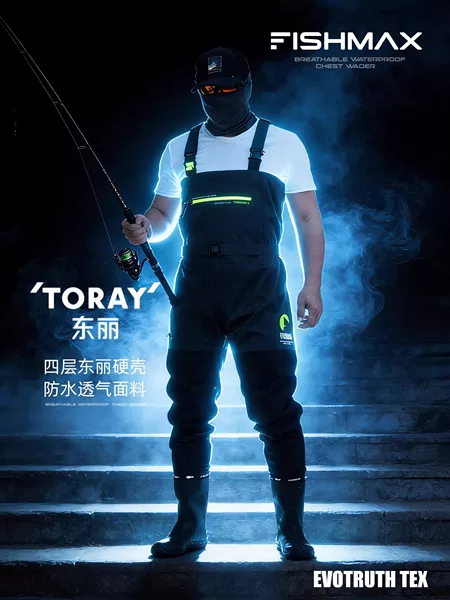 Fishmax Toray Waterproof Breathable Wading Pants Ultra-Light Waterproof Fishing Waders for Stream Fishing
