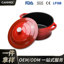 定制铝制珐琅锅汤锅多功能不粘锅炖锅煲汤焖烧锅加厚双耳汤锅