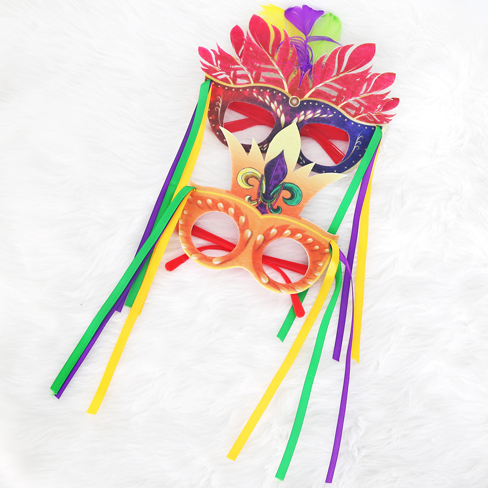 Nuevas gafas de fiesta de carnaval plumas frillantes decoración máscara brasileña festivales de baile de maquillaje fotógrafo marco de gafas