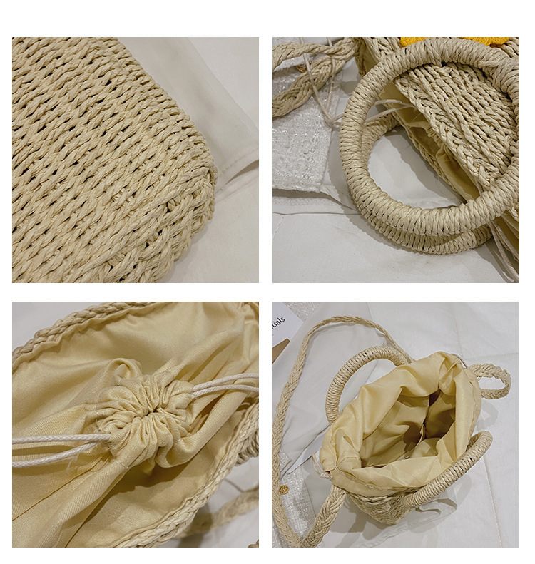 Women's New Summer Portable Shoulder Bag Woven Crossbody Straw Bucket Bag display picture 8